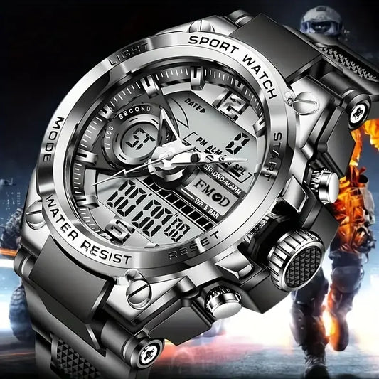 Digital  Men Steel Military Wristwatch LED Quartz ClockSport Watch Male Big Watches Men Relogios Masculino
